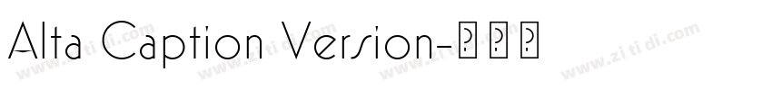 Alta Caption Version字体转换